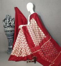 PALUIDSS5A07BSCC38- Ikat silk saree