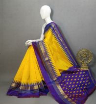 PRKSILWS5A05BSDC16- light weight Ikat silk saree