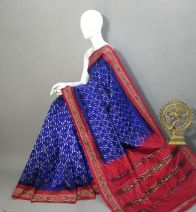 PRKSILWS5Y04SECD06- light weight Ikat silk saree