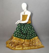 PRIHFSLG5Y04SEDD06- Free Size Ikat Silk Lehenga