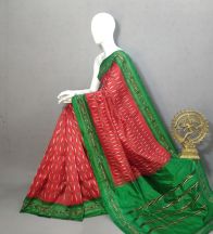 PRKSILWS5A06SEDC09- light weight Ikat silk saree