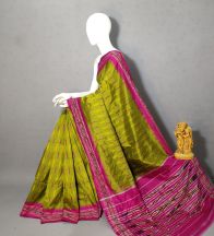 PRKSILWS5Y04SECD12- light weight Ikat silk saree