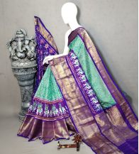 PALUKBRS5M31ENCC06- Kanchi border Ikat silk saree