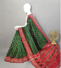 PRKSILWS5Y04SECD17- light weight Ikat silk saree
