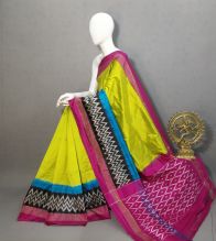 PRKSILWS5A05BSDC19- light weight Ikat silk saree
