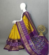 PRKSKBIP5Y06NSCD01- Kanchi border Ikat silk saree