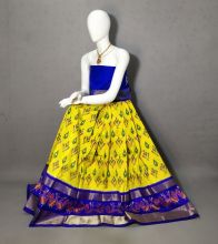 PRIHFSLG5Y04SEDD11- Free Size Ikat Silk Lehenga
