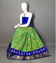 PRIHFSLG5Y04SEDD21- Free Size Ikat Silk Lehenga