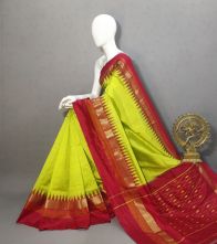 PRKSILWS5A05BSDC06- light weight Ikat silk saree