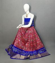 PRIHFSLG5Y04SEDD18- Free Size Ikat Silk Lehenga