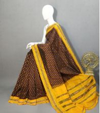 PRKSILWS5Y04SECD01- light weight Ikat silk saree
