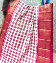 PSPHKBRS5Y12FDDC02- Kanchi border Ikat silk saree