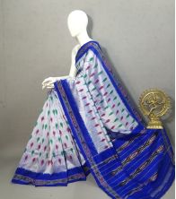 PRKSILWS5Y04SECD09- light weight Ikat silk saree