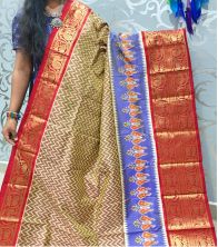 PSPHKBRS5Y12FDDC14- Kanchi border Ikat silk saree