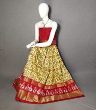PRIHFSLG5Y04SEDD02- Free Size Ikat Silk Lehenga