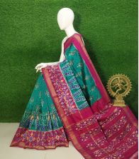 PUSNIDSS5Y09NDCC04- Ikat silk saree