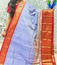 PSPHKBRS5Y12FDDC01- Kanchi border Ikat silk saree