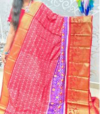 PSPHKBRS5Y12FDDC07- Kanchi border Ikat silk saree