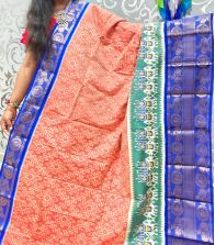 PSPHKBRS5Y12FDDC08- Kanchi border Ikat silk saree