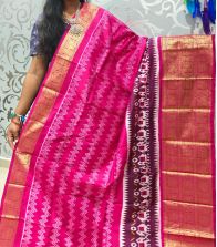 PSPHKBRS5Y12FDDC15- Kanchi border Ikat silk saree