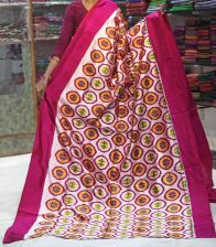 PGMRIDSS5A07ECCD06- Ikat silk saree