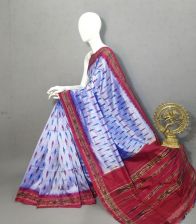 PRKSILWS5A06SEDC01- light weight Ikat silk saree