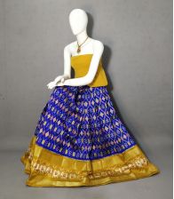 PRIHFSLG5Y04SEDD03- Free Size Ikat Silk Lehenga