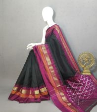 PRKSILWS5A05BSDC01- light weight Ikat silk saree