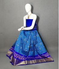 PRIHFSLG5Y04SEDD23- Free Size Ikat Silk Lehenga