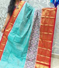 PSPHKBRS5Y12FDDC13- Kanchi border Ikat silk saree