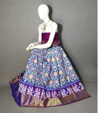 PRIHFSLG5Y04SEDD13- Free Size Ikat Silk Lehenga