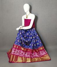 PRIHFSLG5Y04SEDD19- Free Size Ikat Silk Lehenga