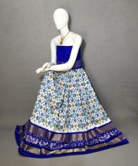PRIHFSLG5Y04SEDD25- Free Size Ikat Silk Lehenga