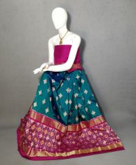 PRIHFSLG5Y04SEDD24- Free Size Ikat Silk Lehenga