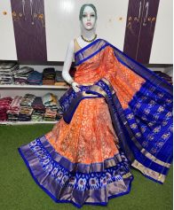 PSRGIDSS5A09BBCC47- Ikat silk saree