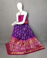 PRIHFSLG5Y04SEDD05- Free Size Ikat Silk Lehenga
