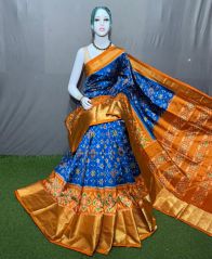 PSRGIDSS5A09BBCC28- Ikat silk saree