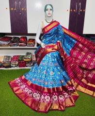 PSRGIDSS5Y09BBCD16- Ikat silk saree