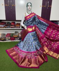 PSRGIDSS5Y09BBCD19- Ikat silk saree