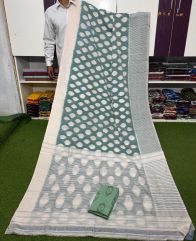 PSRGICTS5Y11INDC55- Ikat cotton saree