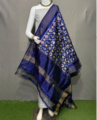 PSRGSDST5Y06FFCD33- Ikat Silk dupatta with Ikat sico top