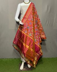 PSRGSDST5Y06FFCD29- Ikat Silk dupatta with Ikat sico top
