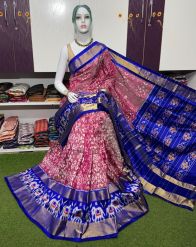 PSRGIDSS5A09BBCC37- Ikat silk saree