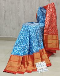 PSHLIDSS5Y04NCDD11- Ikat silk saree