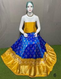PSRGFSLG5Y11SZDC06- Free Size Ikat Silk Lehenga