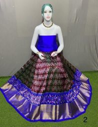 PSRGFSLG5Y11SZDC22- Free Size Ikat Silk Lehenga