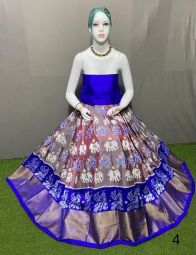 PSRGFSLG5Y11SZDC19- Free Size Ikat Silk Lehenga