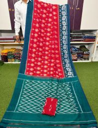 PSRGICTS5A30INCD39- Ikat cotton saree