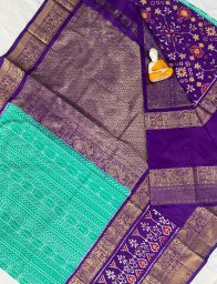 PGMRKBRS5N02FSCD13- Kanchi border Ikat silk saree