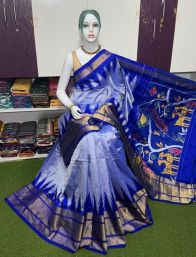 PSRGIDSS5Y09BBCD47- Ikat silk saree